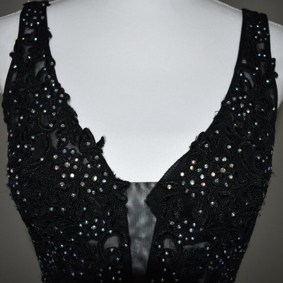 GB Black Sequin Dress - Size 7 - Picture 3 of 4
